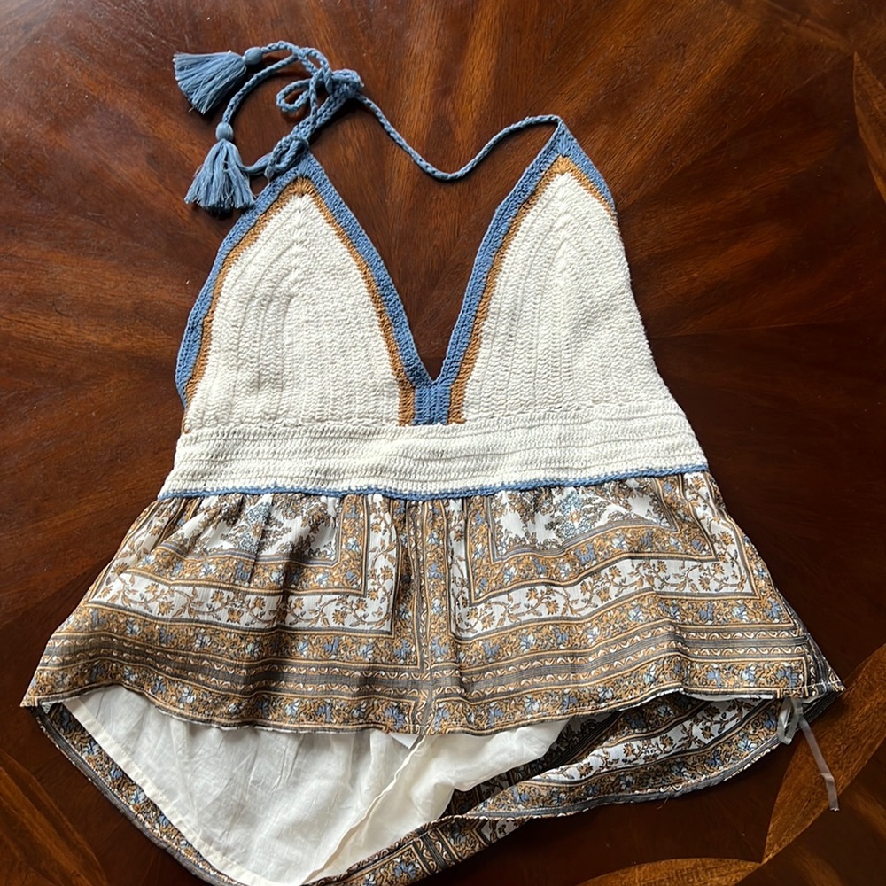 AE crochet crop top halter